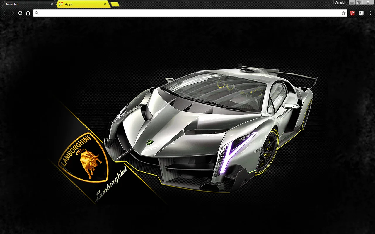 Lamborghini Veneno Chrome Theme