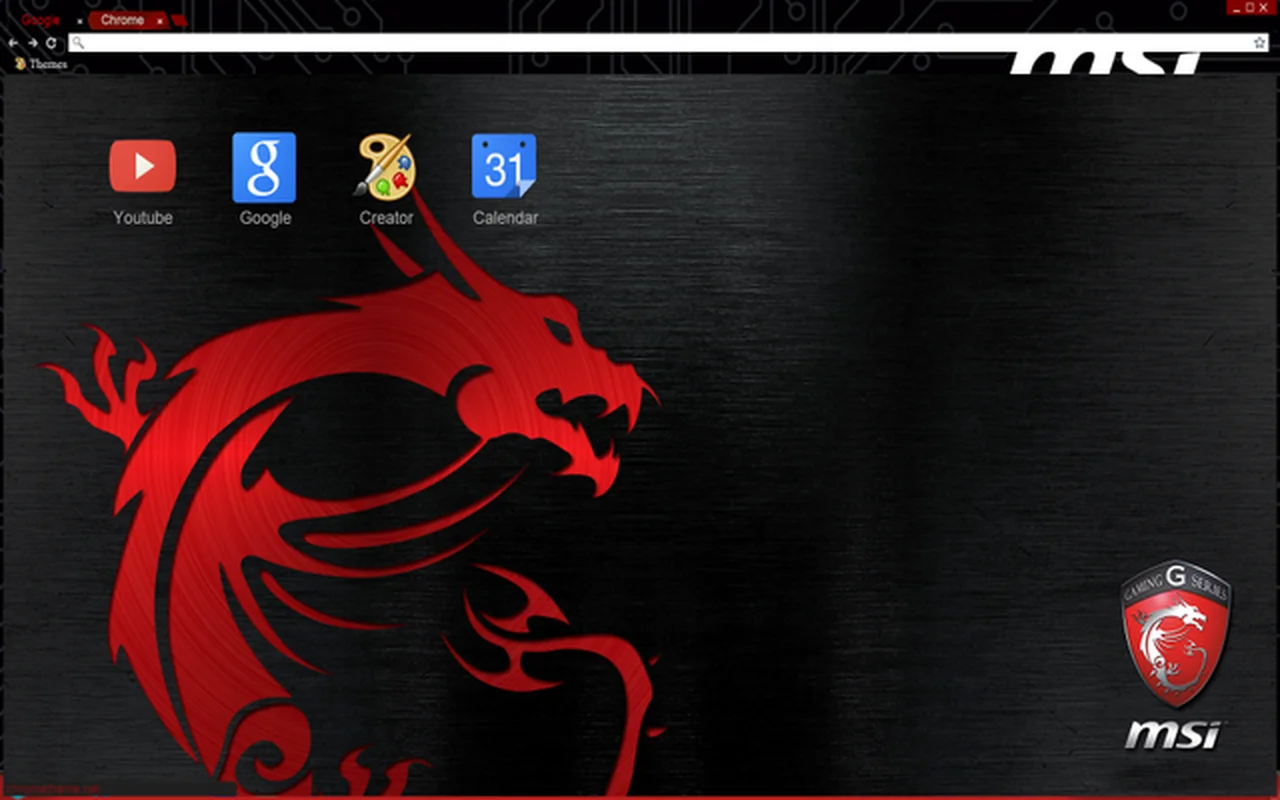 MSI Gaming Series Dragon Chrome Theme