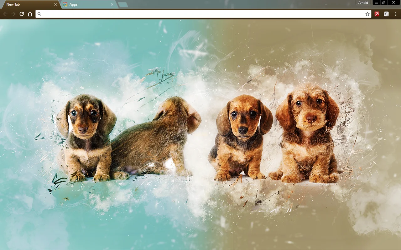 Painted Puppies Chrome Theme Painted Puppies Chrome Theme