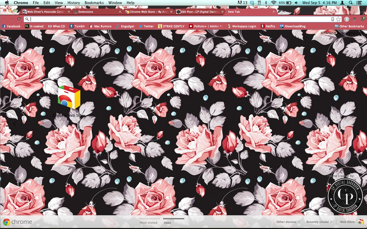 CPDD-Floral Chrome Theme