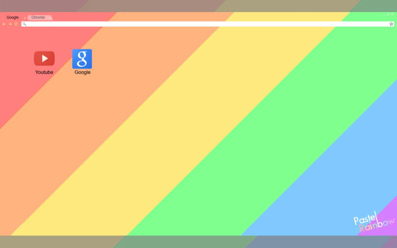 Pastel Rainbow Chrome Theme