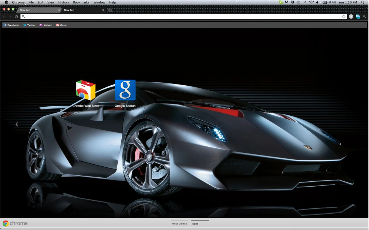 Lamborghini Sesto Elemento Chrome Theme