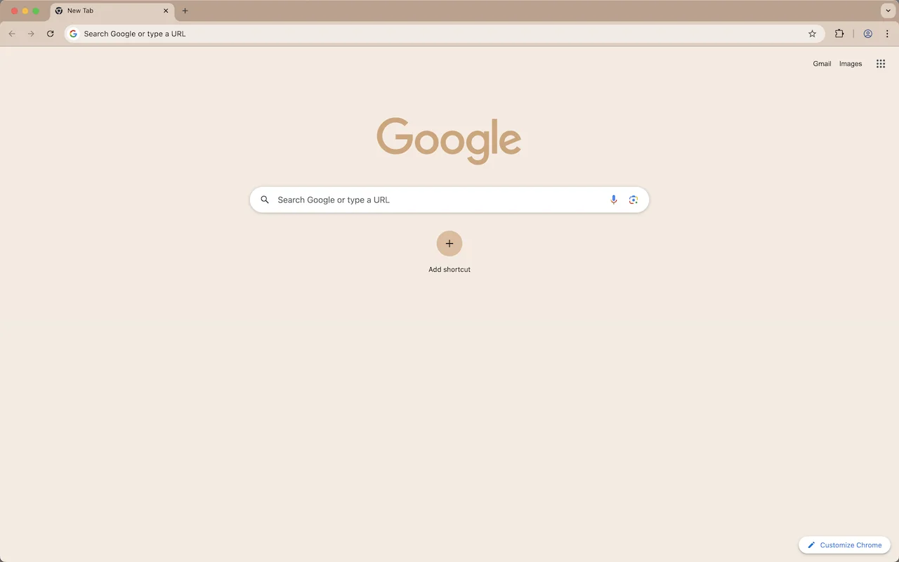Soft Pastel Brown Theme Chrome Theme
