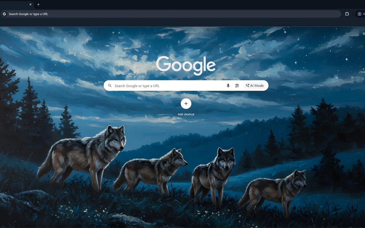Wolves Howling at Moon Chrome Theme Wolves Howling at Moon Chrome Theme