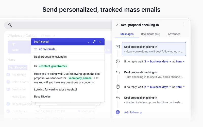 Streak CRM pipeline stages and customer deal tracking inside Gmail