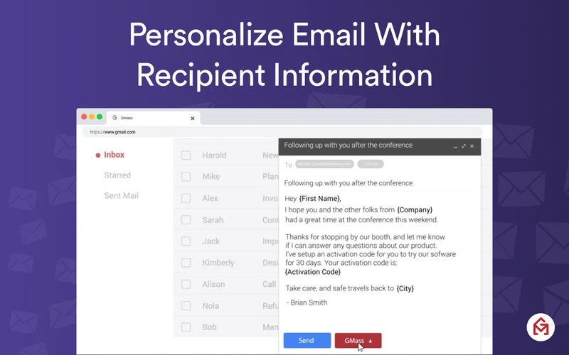 GMass mail merge campaign settings and automated follow-up sequences in Gmail