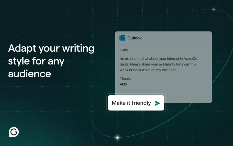 Grammarly writing assistant extension highlighting grammar corrections and tone adjustments in browser text fields