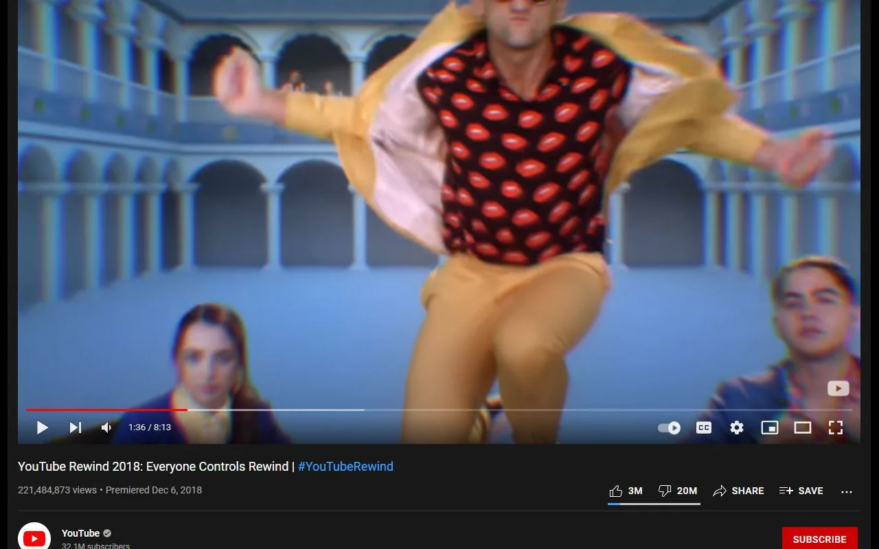 Return YouTube Dislike showing like and dislike counts under a YouTube video