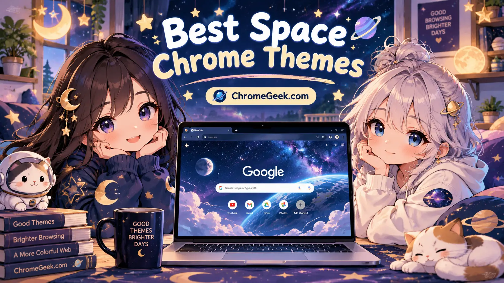 Cover art stars - Best Space Chrome Themes for Galaxy and Night Sky Fans