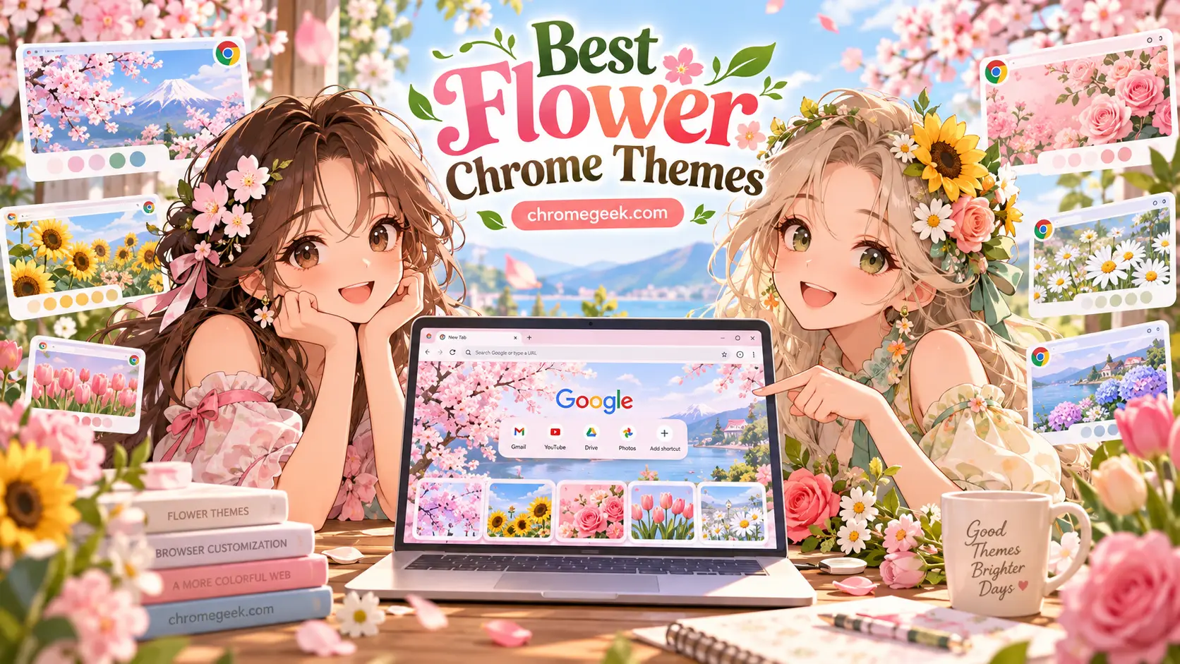 Cover art floral - Best Flower Chrome Themes for a Fresh Floral Look
