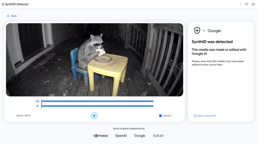 Raccoon video synthiddetector.max 1440x810.png - Google Rolls Out SynthID Detector to Spot AI‑Generated Content Across Chrome & Chromebook