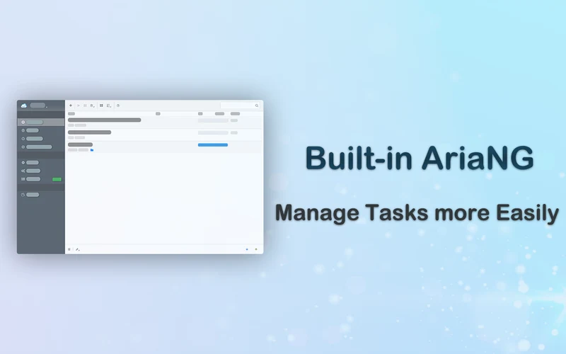 Aria2 Explorer built-in AriaNG download manager interface