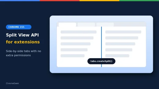 Chrome Split View API side-by-side tabs illustration
