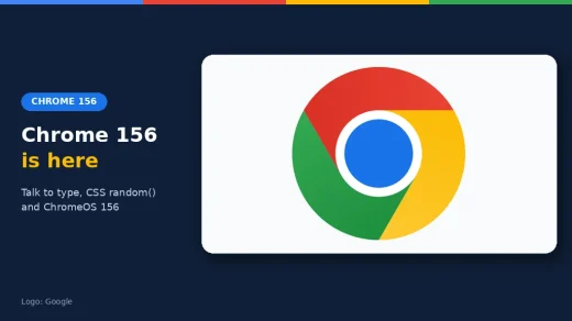 Chrome 156 is here cover with the Google Chrome logo