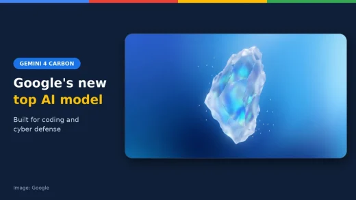 Gemini 4 Carbon crystal key art on a ChromeGeek news cover