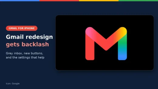 Gmail iPhone redesign backlash cover with Google's gradient Gmail icon