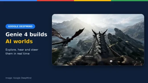 Genie 4 dragon flight demo from Google DeepMind, ChromeGeek news cover