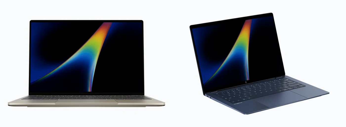 Dell XPS Googlebook and HP Googlebook 14